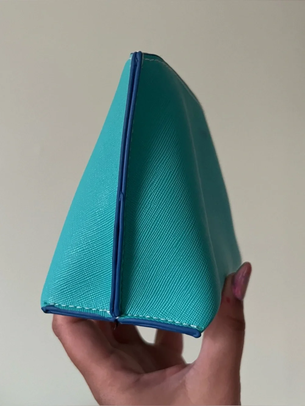 LA MER Turquoise Skincare Makeup Jewelry Zip Small Pouch Organize Storage Travel